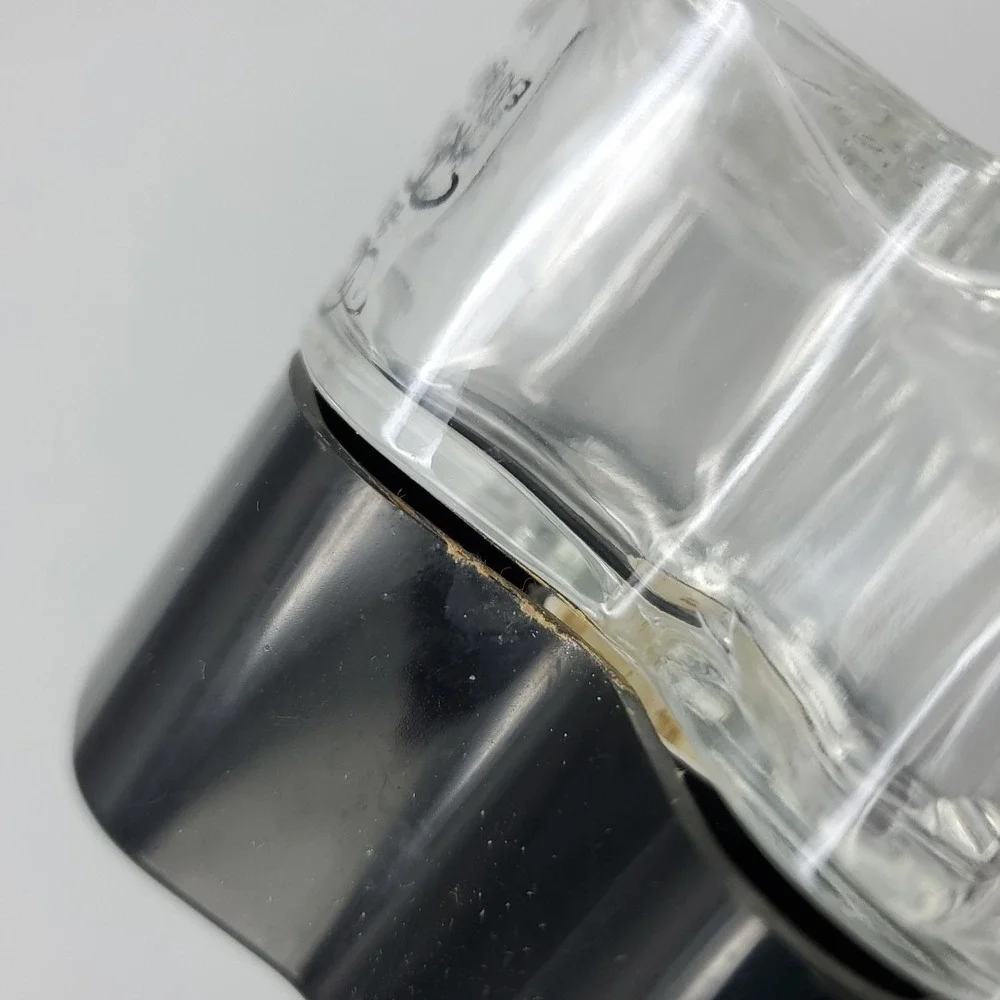 1977 Oscar de la Renta VTG Empty Perfume Bottle 2 oz Eau de‎ Toilette Black Cap